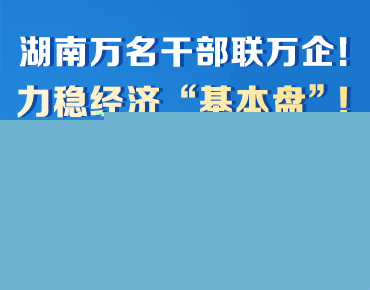 图解丨湖南万名干部联万企！力稳经济“...